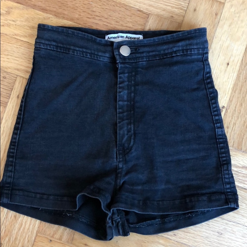 American apparel black shorts